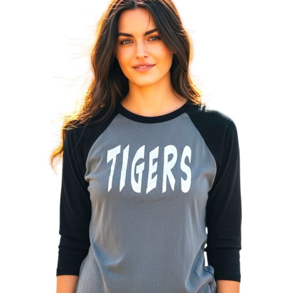 Bella Canvas Large Baseball Glitter T-shirt